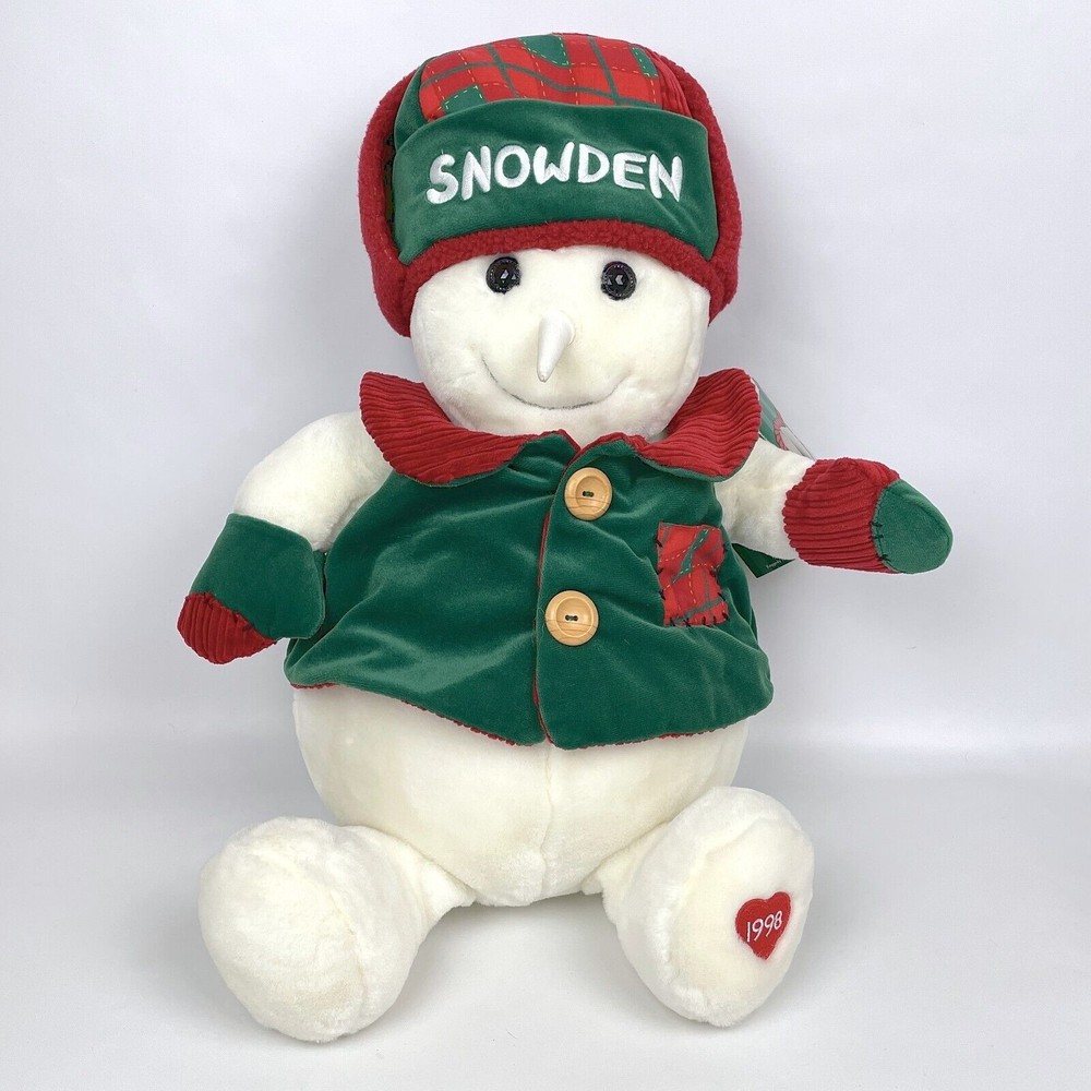 VTG NOS 1998 Snowden Plush Snowman Christmas 24” Commonwealth Target w/ Tags